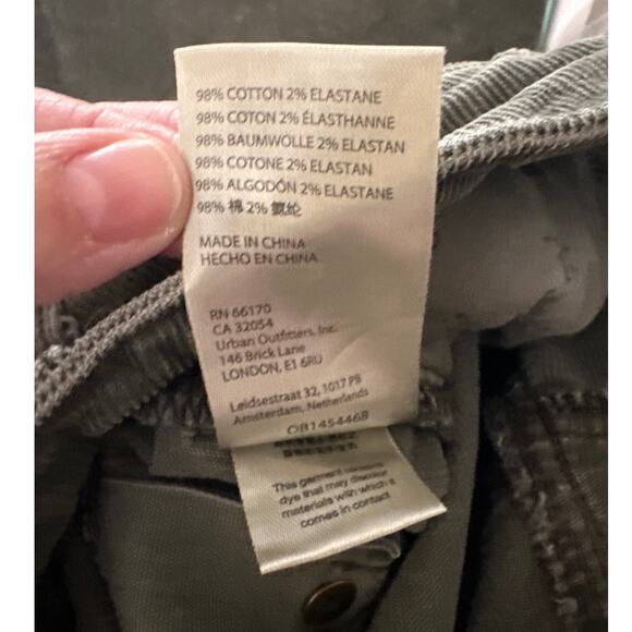 Anthropologie Pilcro the Annie Wide-Leg Corduroy Pants Green Size 28 - Picture 9 of 9